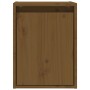 Armario de pared madera maciza de pino marrón miel 30x30x40 cm