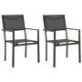 Garden chairs 2 units steel and textilene black and anthracite by vidaXL, Garden chairs - Ref: Foro24-313077, Price: 86,07 €,...