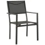 Garden chairs 2 units steel and textilene black and anthracite by vidaXL, Garden chairs - Ref: Foro24-313077, Price: 86,07 €,...