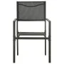 Garden chairs 2 units steel and textilene black and anthracite by vidaXL, Garden chairs - Ref: Foro24-313077, Price: 86,07 €,...