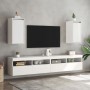 Armario de pared 2 uds madera maciza de pino blanco 30x30x60 cm