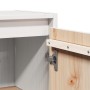 Armario de pared 2 uds madera maciza de pino blanco 30x30x60 cm