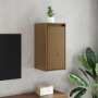 Armario de pared madera maciza de pino marrón miel 30x30x60 cm