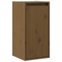 Armario de pared madera maciza de pino marrón miel 30x30x60 cm
