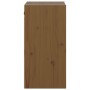 Armario de pared madera maciza de pino marrón miel 30x30x60 cm