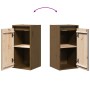 Armario de pared madera maciza de pino marrón miel 30x30x60 cm