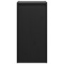 Armarios de pared 2 uds madera maciza de pino negro 30x30x60 cm