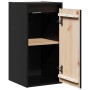 Armarios de pared 2 uds madera maciza de pino negro 30x30x60 cm