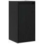 Armarios de pared 2 uds madera maciza de pino negro 30x30x60 cm