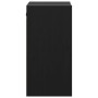 Armarios de pared 2 uds madera maciza de pino negro 30x30x60 cm