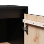 Armarios de pared 2 uds madera maciza de pino negro 30x30x60 cm
