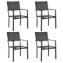 Garden chairs 4 units steel and textilene black and anthracite by vidaXL, Garden chairs - Ref: Foro24-313078, Price: 187,31 €...