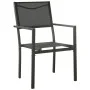 Garden chairs 4 units steel and textilene black and anthracite by vidaXL, Garden chairs - Ref: Foro24-313078, Price: 187,17 €...