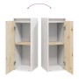 Armario de pared de madera maciza de pino blanco 30x30x80 cm