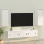 Armario de pared 2 uds madera maciza de pino blanco 30x30x80 cm