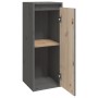Armario de pared de madera maciza de pino gris 30x30x80 cm