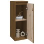 Armario de pared 2 uds madera de pino marrón miel 30x30x80 cm
