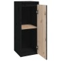Armario de pared de madera maciza de pino negro 30x30x80 cm