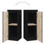 Armario de pared de madera maciza de pino negro 30x30x80 cm