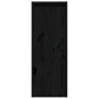 Armarios de pared 2 uds madera maciza de pino negro 30x30x80 cm