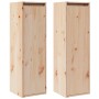 Armario de pared 2 unidades madera maciza de pino 30x30x100 cm