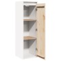 Armario de pared de madera maciza de pino blanco 30x30x100 cm