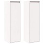 Armario de pared 2 uds madera maciza pino blanco 30x30x100 cm