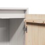 Armario de pared 2 uds madera maciza pino blanco 30x30x100 cm