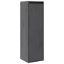 Armarios de pared 2 uds madera maciza pino gris 30x30x100 cm