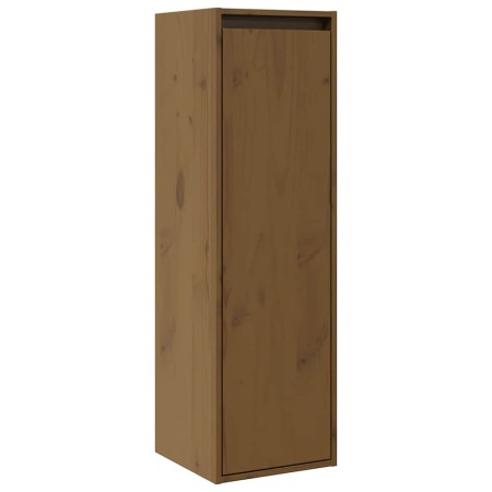 Armario de pared madera maciza de pino marrón miel 30x30x100 cm