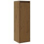 Armario de pared madera maciza de pino marrón miel 30x30x100 cm