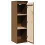 Armario de pared madera maciza de pino marrón miel 30x30x100 cm