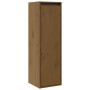 Armarios de pared 2 uds madera de pino marrón miel 30x30x100 cm