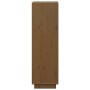 Aparador alto de madera maciza de pino marrón miel 37x34x110 cm