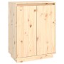 Armario zapatero de madera maciza de pino 60x35x80 cm