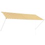 Toldo retráctil 300x150 cm amarillo y blanco