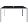 Mesa de jardín de acero y vidrio gris 130x130x72 cm de vidaXL, Mesas de jardín - Ref: Foro24-313086, Precio: 174,80 €, Descue...