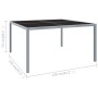 Mesa de jardín de acero y vidrio gris 130x130x72 cm de vidaXL, Mesas de jardín - Ref: Foro24-313086, Precio: 174,80 €, Descue...