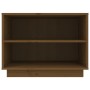 Armario zapatero madera maciza de pino marrón miel 60x34x45 cm