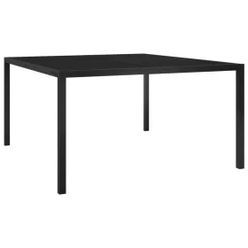 Schwarzer Gartentisch aus Stahl und Glas, 130 x 130 x 72 cm von vidaXL, Gartentische - Ref: Foro24-313099, Preis: 188,35 €, R...