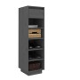 Mueble zapatero de madera maciza de pino gris 30x34x105 cm