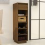 Mueble zapatero de madera maciza pino marrón miel 30x34x105 cm