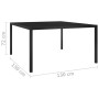 Schwarzer Gartentisch aus Stahl und Glas, 130 x 130 x 72 cm von vidaXL, Gartentische - Ref: Foro24-313099, Preis: 192,11 €, R...