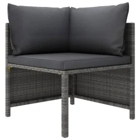 Sectional corner sofa with gray synthetic rattan cushions by vidaXL, Modular outdoor sofas - Ref: Foro24-313493, Price: 76,13...