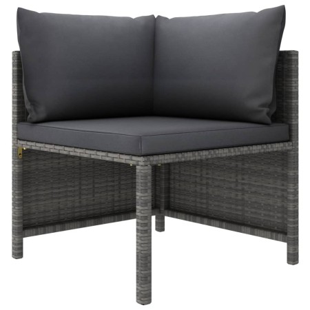 Sectional corner sofa with gray synthetic rattan cushions by vidaXL, Modular outdoor sofas - Ref: Foro24-313493, Price: 72,59...