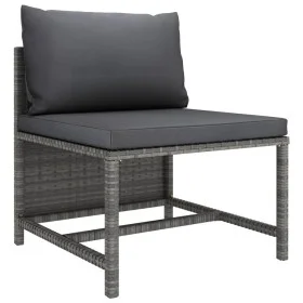 Sectional central sofa with gray synthetic rattan cushions by vidaXL, Modular outdoor sofas - Ref: Foro24-313494, Price: 68,4...