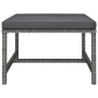 Reposapies seccional con cojín de ratán sintético gris de vidaXL, Sofás modulares de exterior - Ref: Foro24-313495, Precio: 3...