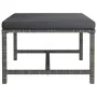 Sectional Footstool with Gray Synthetic Rattan Cushion by vidaXL, Modular outdoor sofas - Ref: Foro24-313495, Price: 50,24 €,...