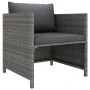 Sofá de jardín con cojines ratán sintético gris von vidaXL, Modulare Sofas für den Außenbereich - Ref: Foro24-313496, Preis: ...