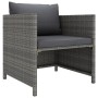 Sofá de jardín con cojines ratán sintético gris von vidaXL, Modulare Sofas für den Außenbereich - Ref: Foro24-313496, Preis: ...